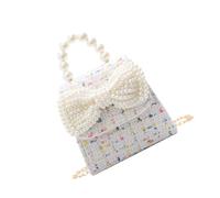 Holibanna Bolso Bandolera para Niñas Lazo De Perlas Cartera Infantil De Hombro para Princesas para Niñas De Años y Elegante