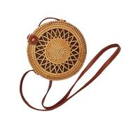 Holibanna Bolso Bandolera Tejido Estilo Artístico Bolso De Hombro De Rafia Para Mujer Portátil Para Escuela y Viajes 20x8 Cm