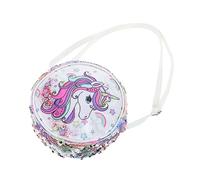 Holibanna Bolso Bandolera Unicornio Lentejuelas Brillantes Diseño Colorido Bolsa De Almacenamiento Portátil para Niñas para Fiestas y Salidas