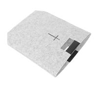 Holibanna Bolso de Fieltro Blanco Biblia Gran Capacidad, Diseño Cruzado Único, Resistente y Fácil de Llevar para Mujeres Escuela y Compras