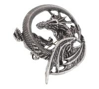 Holibanna Broche de Dragón Vintage de Aleación Diseño Punk de Fuego y Alas, Pin Ligero para Ropa y Bufandas, Accesorio Masculino Multifunción para Chaquetas y Mochilas