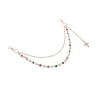 Holibanna Cadena para Pantalones Mujer con Flores de Falsa Decoración Cruz con Coloridos Cadena Multilayer Punk para Jeans y Faldas Accesorio de Joyería Corporal Ligera y Cómoda