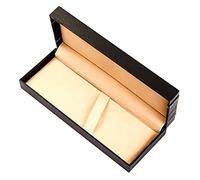 Holibanna Caja Caja de la Pluma Estuche de la Pluma de la Fuente Largo Lujo bolígrafo de visualización de Casos Embalaje de bolígrafo portalápices de Escritorio de Oficina PU Negro