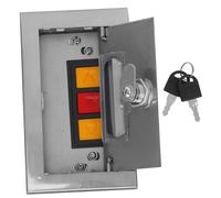 Holibanna Caja de Control de Interruptor de Botón Pulsador para Puertas de Cortafuegos Diseño Resistente y Multifuncional con Cerradura y Motor para Centros Comerciales y Almacenes