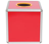 Holibanna Caja de Rifa Cúbica Opaca 40x40x40 Cm, Caja de Lotería Resistente de Acrílico y Aluminio, Urna Portátil para Donaciones y Sorteos en Oficina y Eventos