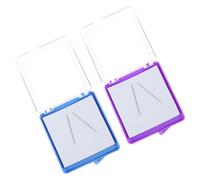 Holibanna Caja Magnética para Agujas 2 Piezas Azul y Morado, Soporte Magnético de Aguja Compacto, Contenedor Cuadrado para Costura, Almacenamiento Práctico para Alfileres y Accesorios