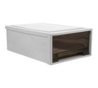Holibanna Caja Organizadora de Plástico 5l Cajón para Armario y Ropa | Ventana Frontal Transparente, Diseño Apilable Modular, Apertura Amplia, Adecuado para Accesorios y Edredón