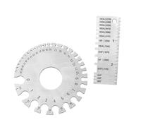 Holibanna Calibrador de Soldadura de Alambre y Medidor de Espesor de Metal de Acero Inoxidable 2 Piezas Redondo y Cuadrado Herramienta Profesional para Inspección y Medición Soldadura y