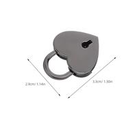 Holibanna Candado de Corazón Pequeño de Aleación Color Pistola Mini Candado con Llave 2 Piezas para Bolso Caja de Almacenamiento y Diario Cerradura Decorativa para Uso Diario y Viaje