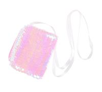 Holibanna Cartera Lentejuela diminuto Bolsos Bolso pequeño Soltero Sling Bag Shoulder Bag Shopping Bag Beach Bag Straps Monedero de Monedas pequeñas Bolsa de Cambio versátil algodón Rosa