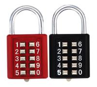 Holibanna Cerradura de puerta 2 unidades 10 cerradura de combinación para candado ciego, caja de herramientas, cerradura para taquilla, cerradura de código de puerta, combinación de gimnasio,