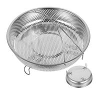 Holibanna Cesta Vaporera Multifuncional de Acero Inoxidable con Rejilla para Vapor, Resistente y Fácil de Limpiar, Adecuado para Cocinar Pescado y Batatas en Casa o Restaurante
