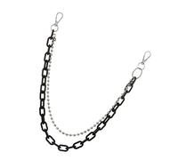 Holibanna Cinturón De Cadera De Perlas Redondas Manuales Cadena Geométrica De Estilo Hip-hop Para Adultos Accesorio De Moda Color Negro Para Fiestas y Bailes