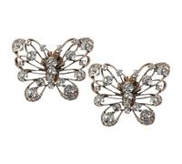 Holibanna Clips Decorativos para Zapatos de Tacón Alto de Novia Hebillas Desmontables Gemas de Imitación en Tono Oro Antiguo 1 Par para Adornar Calzado en Bodas y Fiestas
