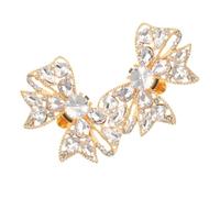 Holibanna Clips para Zapatos Lazo Brillante Desmontables, 1 Par, Accesorios para Tacones Altos y Zapatos de Boda, Decoración Gemas de Imitación Plateados, Versátiles para Eventos y Uso