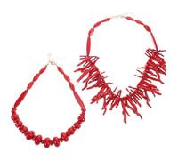 Holibanna Collar Bohemio De Cuentas Grandes Rojo Coral Gargantilla Ligera Diseño Exagerado Para Mujer Accesorio Versátil Para Playa Fiesta Y Viajes
