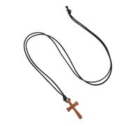 Holibanna Collar Colgante De Madera De Jesús Joyería Religiosa Para Parejas Diseño Minimalista y Accesorio Espiritual Unisex