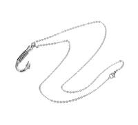 Holibanna Collar De Cremación Acero Inoxidable Diseño De Anzuelo Joyería Para Recuerdos De Cenizas Elegante y Resistente Sentimiento Para Mujeres