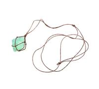 Holibanna Collar de Cristal Natural Verde Fluorita Colgante Octaédrico Bruto Joyería con Piedras para Mujer Accesorio Elegante y Energético