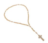Holibanna Collar De Oración Colgante De Cruz De Natural Joyería Religiosa Para Hombres Accesorio De Fe y Espiritualidad Para Ocasiones Especiales y Uso Diario
