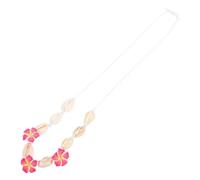 Holibanna Collar Dije de Playa Hecho a Mano de Arcilla Flexible, Ligero y Cómodo, Diseño Bohemio Único Conchas y Flores para Vacaciones Playa y Uso Diario