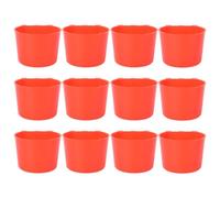 Holibanna Comederos para Pájaros y Loros Capacidad Razonable y Extraíbles 12 de Plástico Rojo para Jaulas de Aves Pequeños