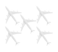 Holibanna Conjunto de 5 Modelos de Avión en Miniatura de Plástico Reutilizable Blanco Artesanía de Precisión para Decoración Elegante en Sala o Dormitorio