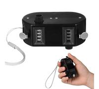 Holibanna Contador Sesiones de Adecuado Eventos y Deportivos Práctica Manual Negro con Función Conteo Dual Portátil, Material Abs Color Aleatorio