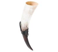 Holibanna Copa de Cuerno para Beber Vino 20-30 Cm Taza Decorativa de Buey Artesanal Negro y Cuerno Natural Jarra para Cerveza Hogar y Bar Set Único de Obra de Arte