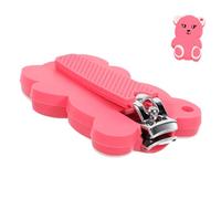 Holibanna Cortauñas Para Ñiño Diseño De Oso Rosa, Cortaúñas Para Recién Nacidos, Acero Al Carbono Mango De Silicona Antideslizante, Adecuado Para Cuidado Seguro De Uñas Infantiles