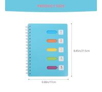 Holibanna Cuadernos en Espiral Adecuado para Escritura y Organización de 2 Piezas Papel Grueso A5 y Tapa Plástica, Cuadernos de Notas Coloridos para y Oficina