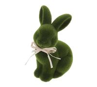 Holibanna decoración del Conejito de Pascua Adornos cifra Falso Primavera Musgo Miniatura Adorno de Conejo simulado Conejito de Pascua Flocado Estatua de Conejo Espuma Green