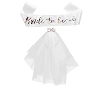 Holibanna Decoraciones Para Despedida De Soltera: Velo Y Diadema Para La Futura Novia Para Despedida De Soltera, Celebración De Boda, Decoración Con Cinturón Elegante