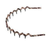 Holibanna Diadema De Leopardo Dientes Para Mujer Accesorio De Cabello No Deslizante Diadema Envuelta De Onda Decoración Versátil Para Peinados y Estilo Personal