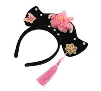 Holibanna Diadema Tradicional Hanfu con Borlas Accesorio Vintage Dinastía Qing para Fotografía y Celebraciones Banda de Pelo Ancha y Cómoda para Princesas Chinas