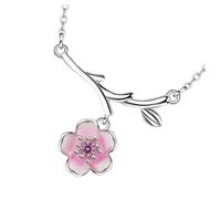 Holibanna Elegante Collar para Niña Colgante de Cuello de Flores para Mamá Cadena de Cuello de Moda Joyería para Dama Brillo Brillante No Se Desvanece Deforma.