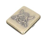 Holibanna Estuche para Cigarrillos De Aleación 20 Unidades, Caja Metálica Portátil Relieve Pirata Tridimensional, Resistente y Seguro para Exteriores, Contenedor Smoking Vintage para Hombre