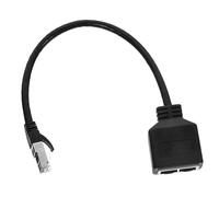 Holibanna Ethernet Adaptador Macho a Doble Hembra 1 a 2 Rj45 Divisor de Alta Velocidad Instalación Plug and Play Material de Cobre Estañado y Plástico para Redes de Área Local