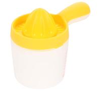 Holibanna Exprimidor Manual de Cítricos Portátil de Pp Color Amarillo, Estructura Simple y Práctico para Cocina Casera Diseño de Escalas para Jugos Frescos