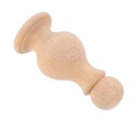 Holibanna Finial de Madera Beige para Postes de Cama Decoración Interior Versátil Diseño Tallado Elegante para Cortinas y Escaleras Acabado sin Tratar para Bricolaje