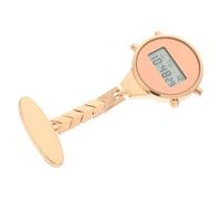 Holibanna formulario electronico de enfermeria Bolsillo electronico Reloj Cofre electronico señoras Relojes Reloj Digital Reloj portátil Relojes de aleación Letras Reloj de Bolsillo alfiler