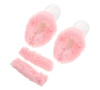 Holibanna Forros de Felpa Rosa para Zuecos Compatibles, Forros Desmontables y Lavables para Zapatos de Invierno y Uso Interior en Temporadas Frías