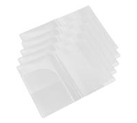 Holibanna Fundas para Pasaporte Transparentes y Tarjeteros Verticales De Plástico, Protector De Viaje Mate Engrosado, para Estudiantes y Viajeros, Diseño Multi Ranuras, Pack De 5 Unidades