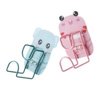 Holibanna Ganchos de Pared Adhesivos para Lavabo y Baño, 2 Piezas Diseño de Animal, Multifuncionales para Colgar Bolsos y Accesorios Infantiles