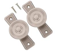 Holibanna Ganchos de Pared de Aleación Plata para Colgar Cortinas Diseño Simple y Bordes Suaves, 2 Piezas Ideales para Closets y Comedor