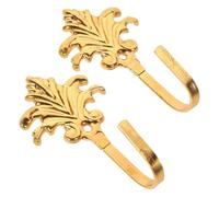 Holibanna Ganchos para Cortinas de Cinco Hojas Dorados, Soporte Lateral Metálico para Baño, Accesorios para Colgar Toallas, Ropa y Sombreros