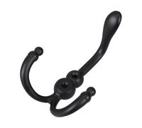 Holibanna Ganchos Triples Metálicos para Abrigos y Bolsos Ganchos de Pared Rústicos Negros Tornillos Multiusos para Vestidor Dormitorio y Entrada para Ropa