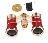 Holibanna Gemelos De Teatro Vintage Compactos 3x25 para Mujer, Prismáticos Plegables De Aleación De Aluminio Cadena y Bolsa, Ideales para Conciertos y Eventos Recreativos