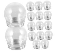 Holibanna Globos De Agua Transparentes De 4 Pulgadas con Tapa De Rosca, Bolas De Nieve DIY De Plástico y Aluminio, Reutilizables para Manualidades y Decoración Creativa, Pack De 16 Piezas