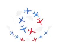 Holibanna Guirnalda de Nubes y Aviones de Fieltro, Pancarta Colgante Triangular Vintage para Decoración de Fiesta de Cumpleaños y Shower Temática de Aviación, 2 Juegos para Decoración